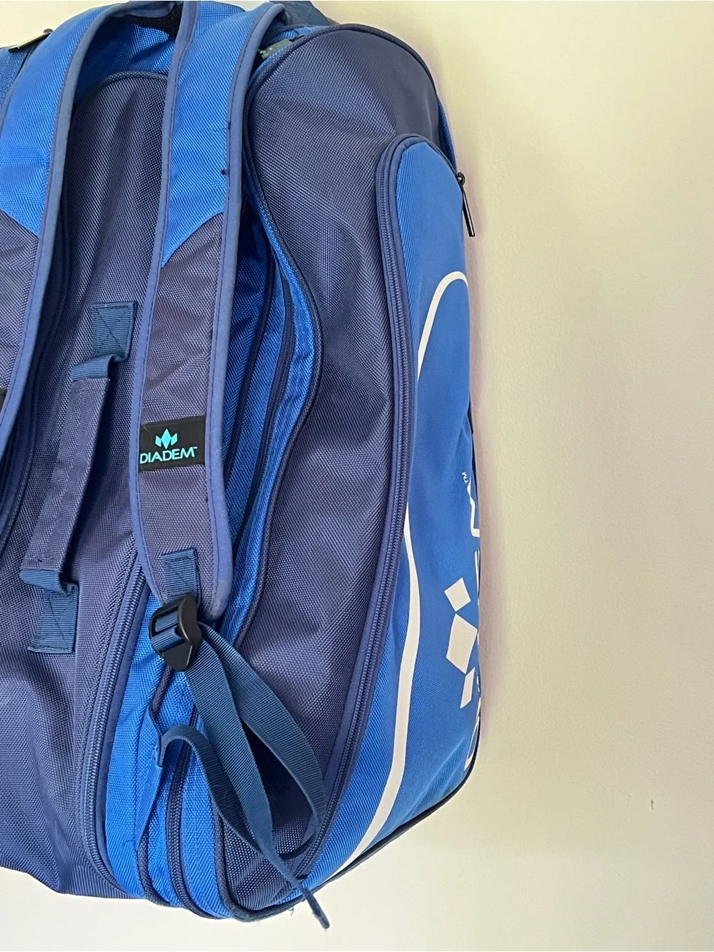 DIADEM TOUR V3 Pickleball PADDLE BAG Carry Case Blue & Black Adjustable Strap